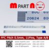 FFC Cable Pitch 0.5 mm 11 Pins