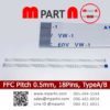 FFC Cable Pitch 0.5 mm 18 Pins