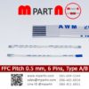FFC Cable Pitch 0.5 mm 6 Pins