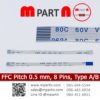 FFC Cable Pitch 0.5 mm 8 Pins