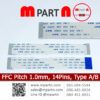 ffc cable pitch 1.0 mm 14 Pin Type A B