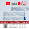 ffc cable pitch 1.0 mm 16 Pin Type A B
