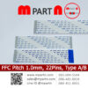 ffc cable pitch 1.0 mm 22 Pin Type A B