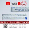 ffc cable pitch 1.0 mm 9 Pin Type A B