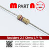 resistors-2.7-ohms 1/4W.