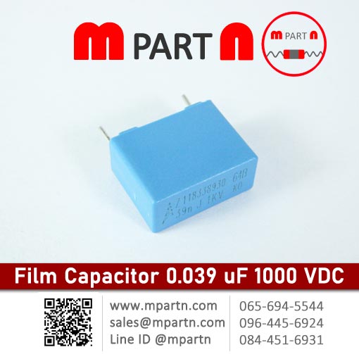 Film-Capacitor-0.039-uF-1000-VDC Film Capacitor 0.039 uF 1000 VDC