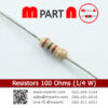 Resistors 100 Ohms (1/4 W)