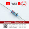 Resistors 22 Ohms (1/4 W)