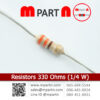 Resistors 330 Ohms (1/4 W)