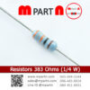 Resistors 383 Ohms (1/4 W)