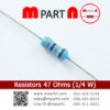 Resistors 47 Ohms (1/4 W)