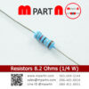 Resistors 8.2 Ohms (1/4 W)