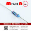 Resistors 20 kOhms (1/4 W)