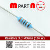 Resistors 3.3 kOhms (1/4 W)