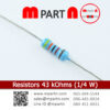 Resistors 43 kOhms (1/4 W)