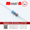 Resistors 68 kOhms (1/4 W)