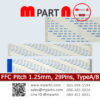 FFC Pitch 1.25mm, 29Pins, Type A-B