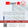 FFC Pitch 1.25mm, 32Pins, Type A-B