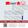 FFC Pitch 1.25mm, 33Pins, TypeA-B