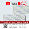 FFC Pitch 1.25mm, 36Pins, Type A
