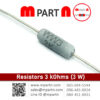 3 kOhms (3 W)