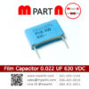 Film Capacitor 0.022 UF 630 VDC