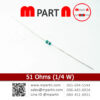 51 Ohms (1/4 W)