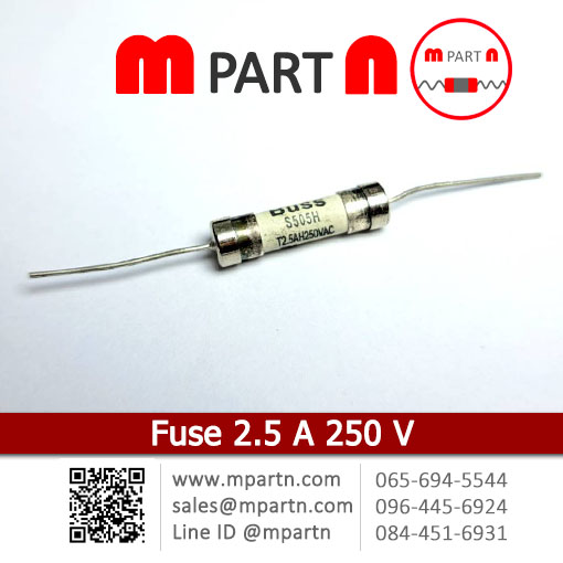 Fuse 2.5 A 250 V Fuse 2.5 A 250 V