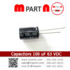 Capacitors 100 uF 63 VDC