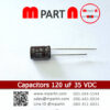 Capacitors 120 uF 35 VDC