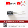 Capacitors 820 uF 10 VDC