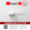 Capacitors 820 uF 6.3 VDC