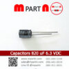 Capacitors 820 uF 6.3 VDC