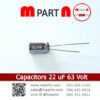 Capacitors 22 uF 63 Volt
