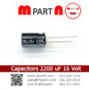 Capacitors 2200 uF 16 Volt