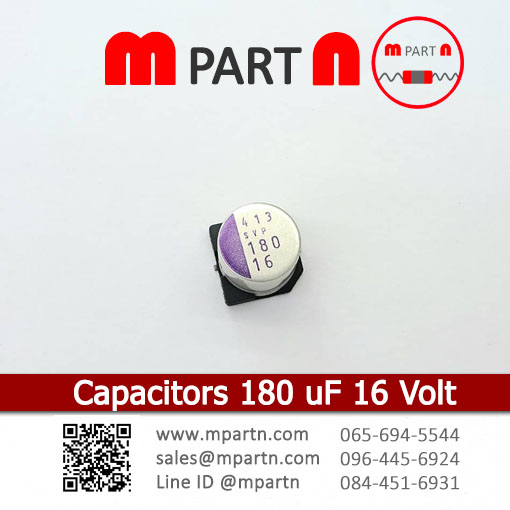 Capacitors 180 uF 16 Volt Capacitors 180 uF 16 Volt