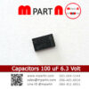 Capacitors 100 uF 6.3 Volt