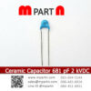 Ceramic Capacitor 681 pF 2 kVDC