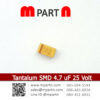Tantalum SMD 4.7 uF 25 Volt