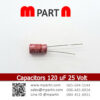 Capacitors 120 uF 25 Volt