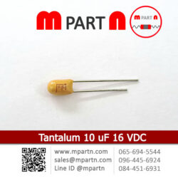 Tantalum 10 uF 16 VDC