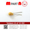 Tantalum 22 uF 25 VDC