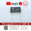 Film Capacitor 0.22 uF 1000 VDC